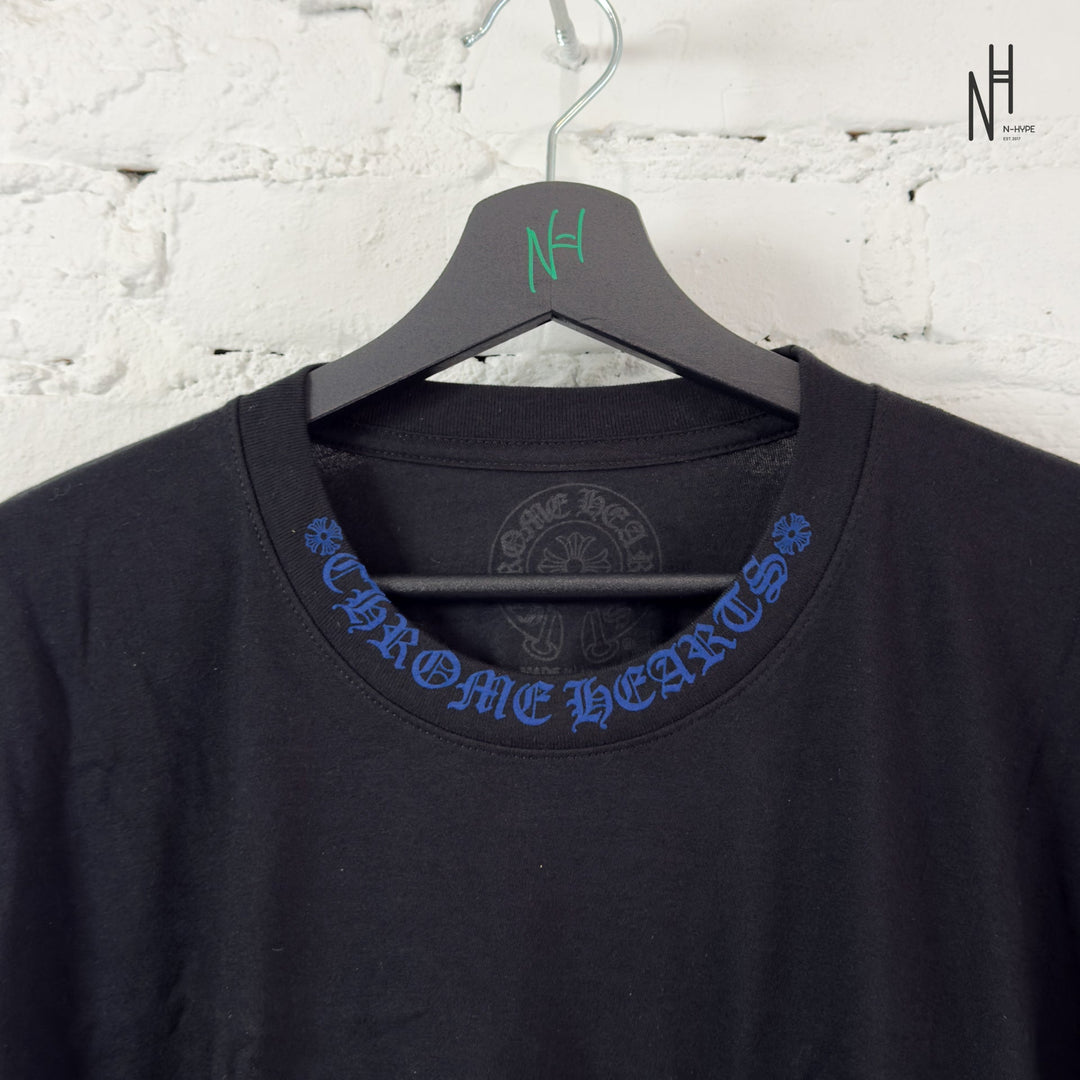 Chrome Hearts Neck Logo Blue Print Longsleeve koszulka męska niebieska N-Hype.