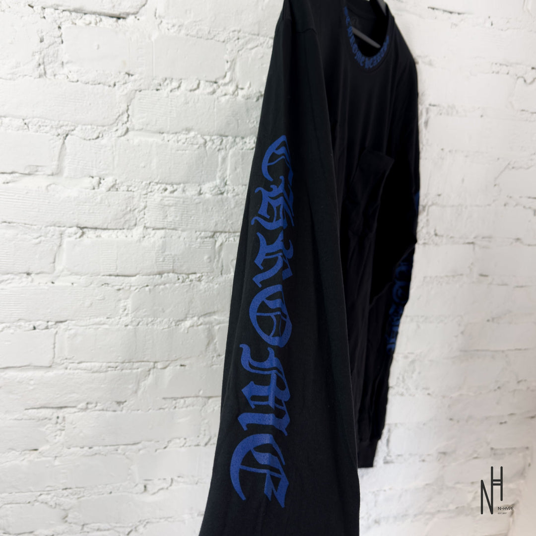 Chrome Hearts Neck Logo Blue Print Longsleeve koszulka męska N-Hype