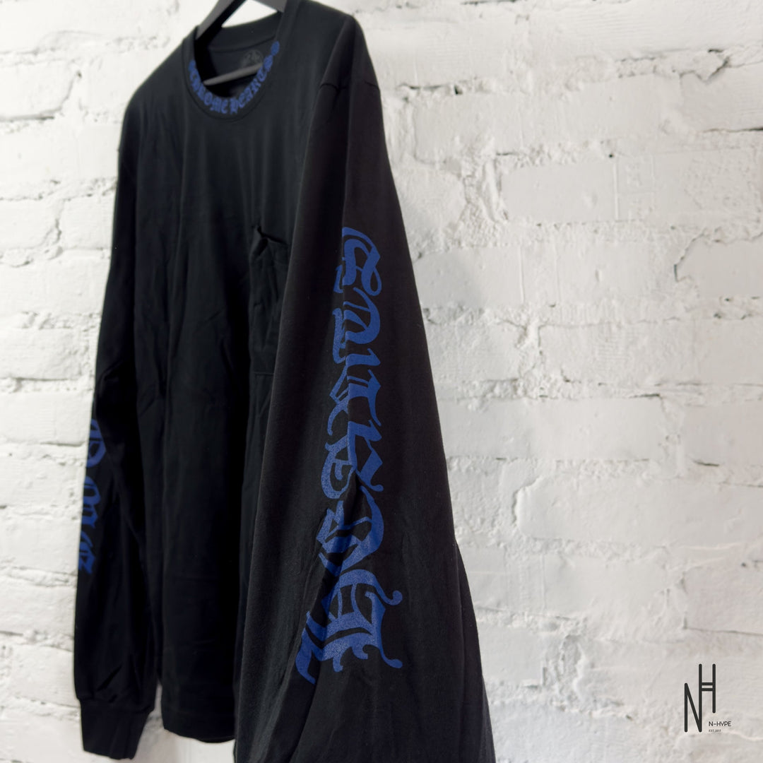 Chrome Hearts Neck Logo Blue Print Longsleeve N-Hype koszulka męska niebieska