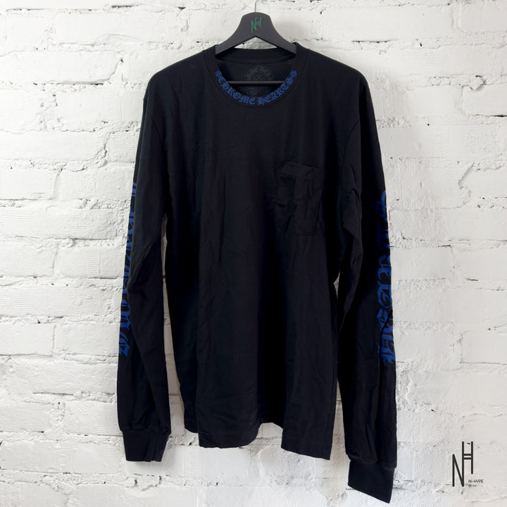 Chrome Hearts Neck Logo Blue Print Longsleeve koszulka męska N-Hype