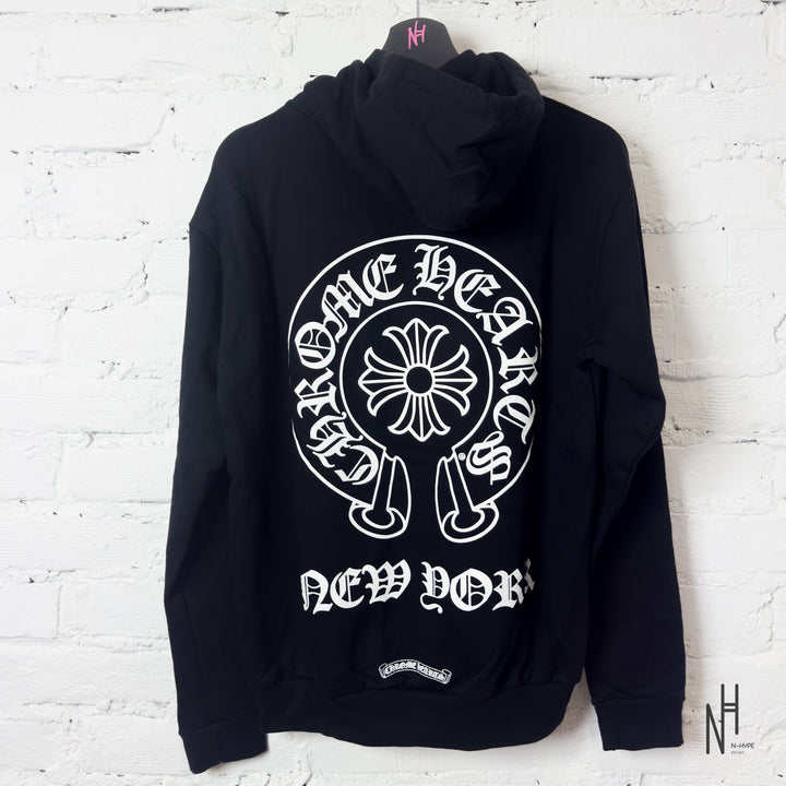 Chrome Hearts New York Logo Hoodie Black N-Hype streetwear sweatshirt.