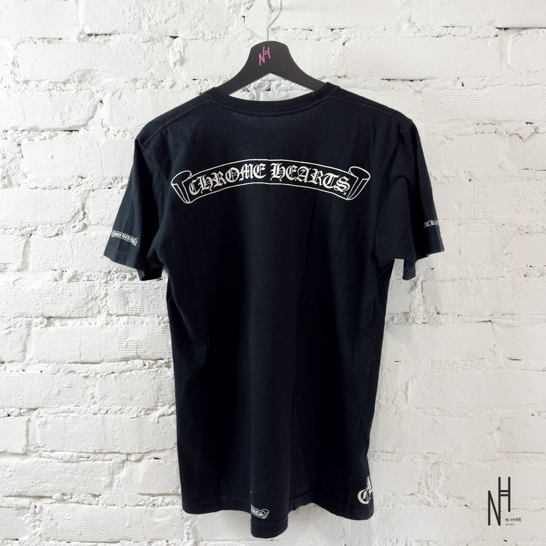 Chrome Hearts Scroll Logo Tee Black koszulka męska N-Hype