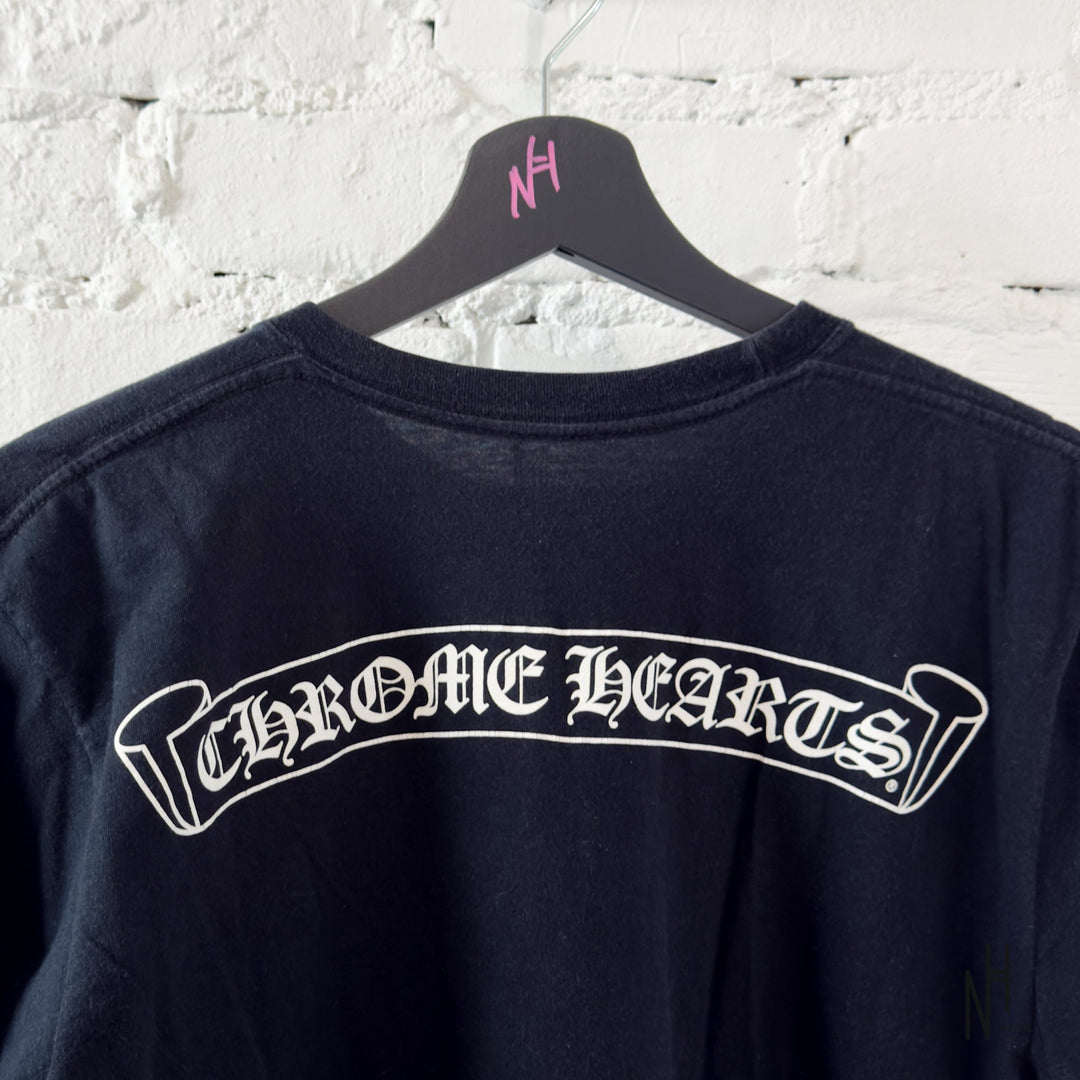 Chrome Hearts Scroll Logo Tee Black koszulka męska N-Hype