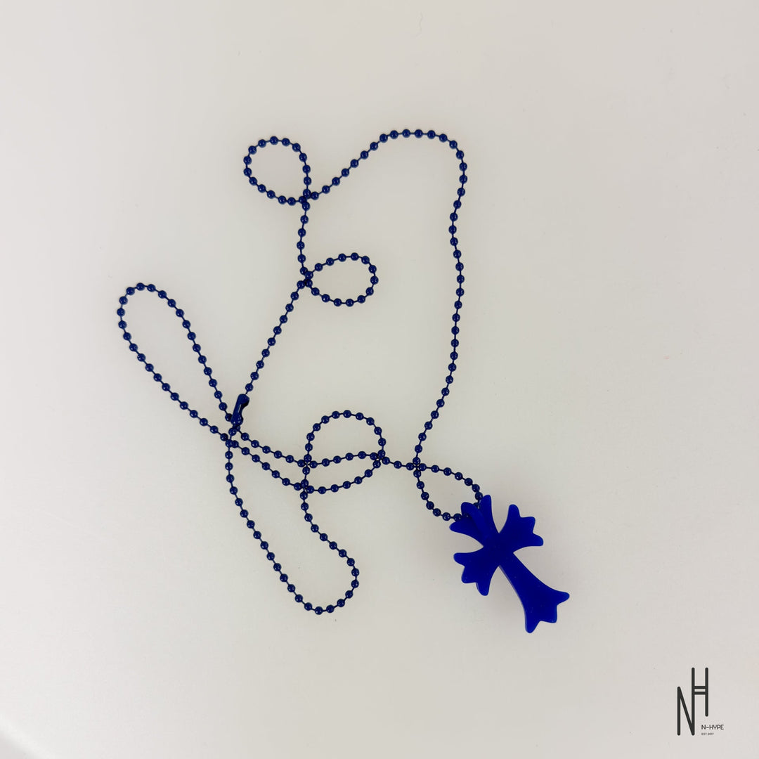 Chrome Hearts Silicone Cross Pendant Necklace kobalt N-Hype.