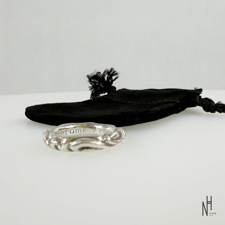 Chrome Hearts Silver Ring z logo krzyża marki N-Hype