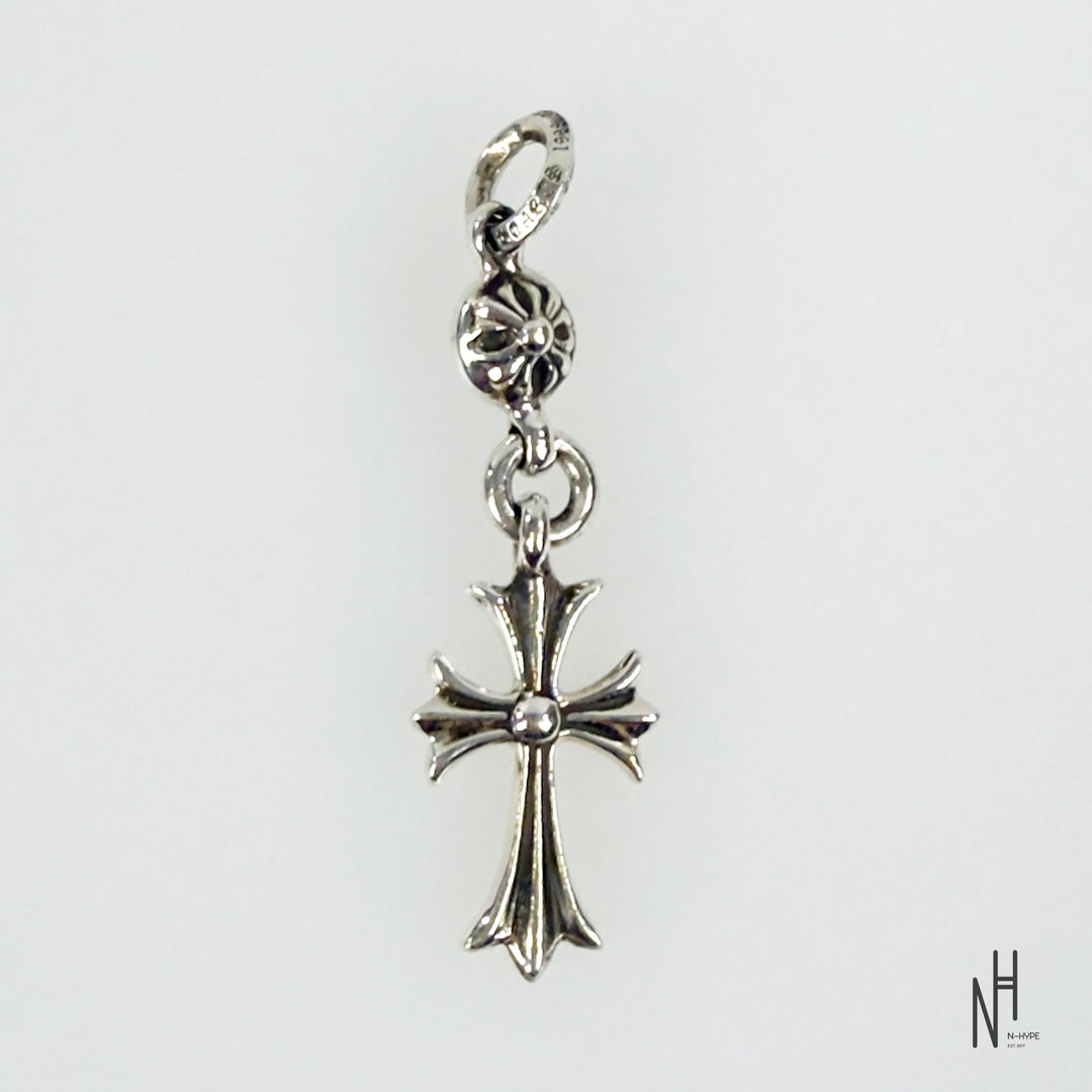Chrome Hearts Single Ball Cross Charm Pendant srebrny naszyjnik N-Hype