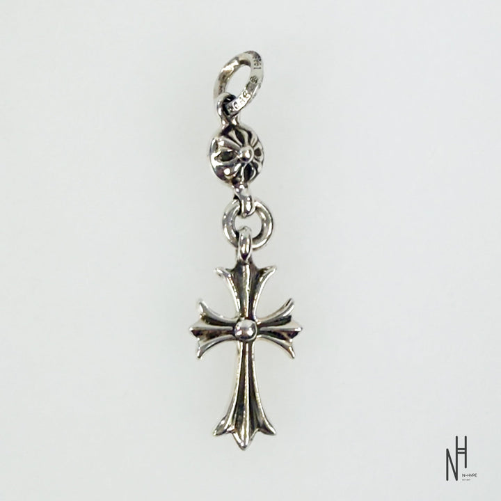 Chrome Hearts Single Ball Cross Charm Pendant srebrny naszyjnik N-Hype