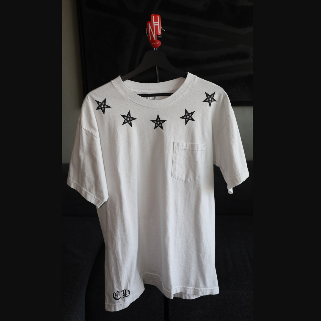 Chrome Hearts Star Neck White Tee koszulka męska N-Hype