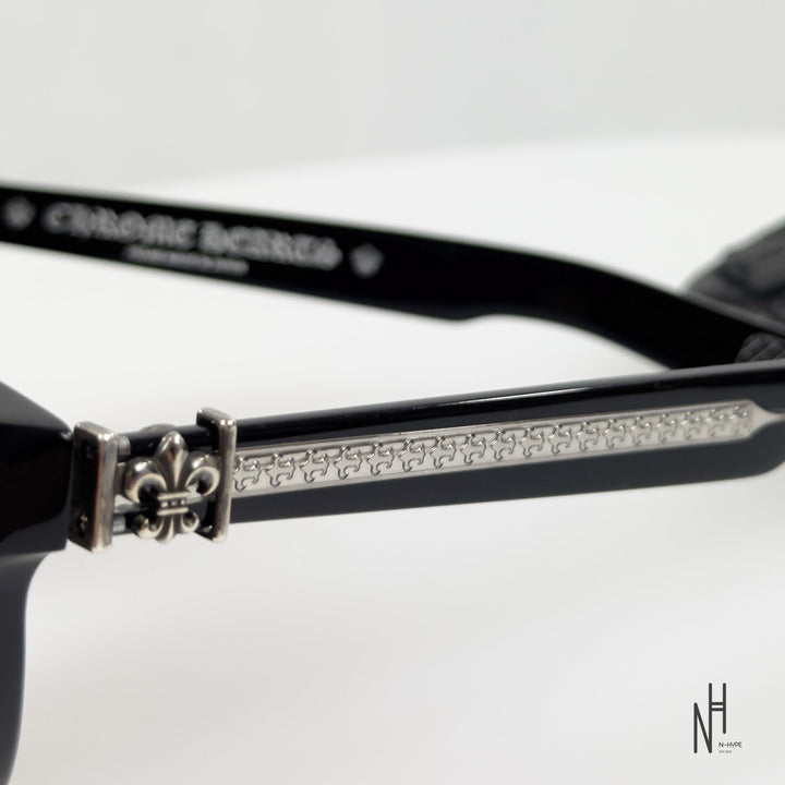 Chrome Hearts Sunglasses czarne męskie N-Hype okulary przeciwsłoneczne.
