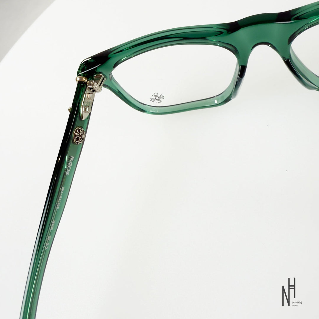 Chrome Hearts Sunglasses zielone srebrne N-Hype.