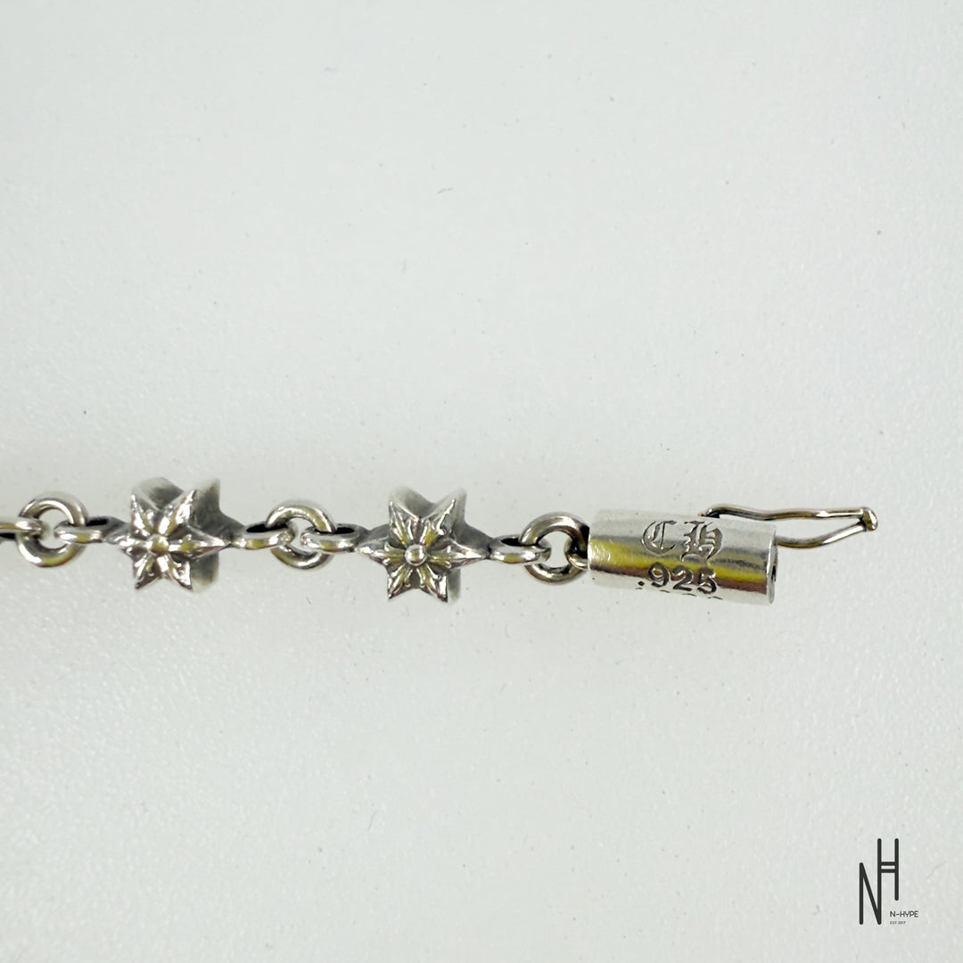 Chrome Hearts Tiny Star 11 Link Bracelet srebrny z logo N-Hype.