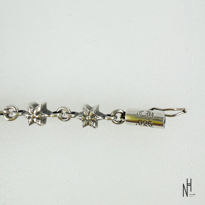 Chrome Hearts Tiny Star 11 Link Bracelet srebrny z logo N-Hype.