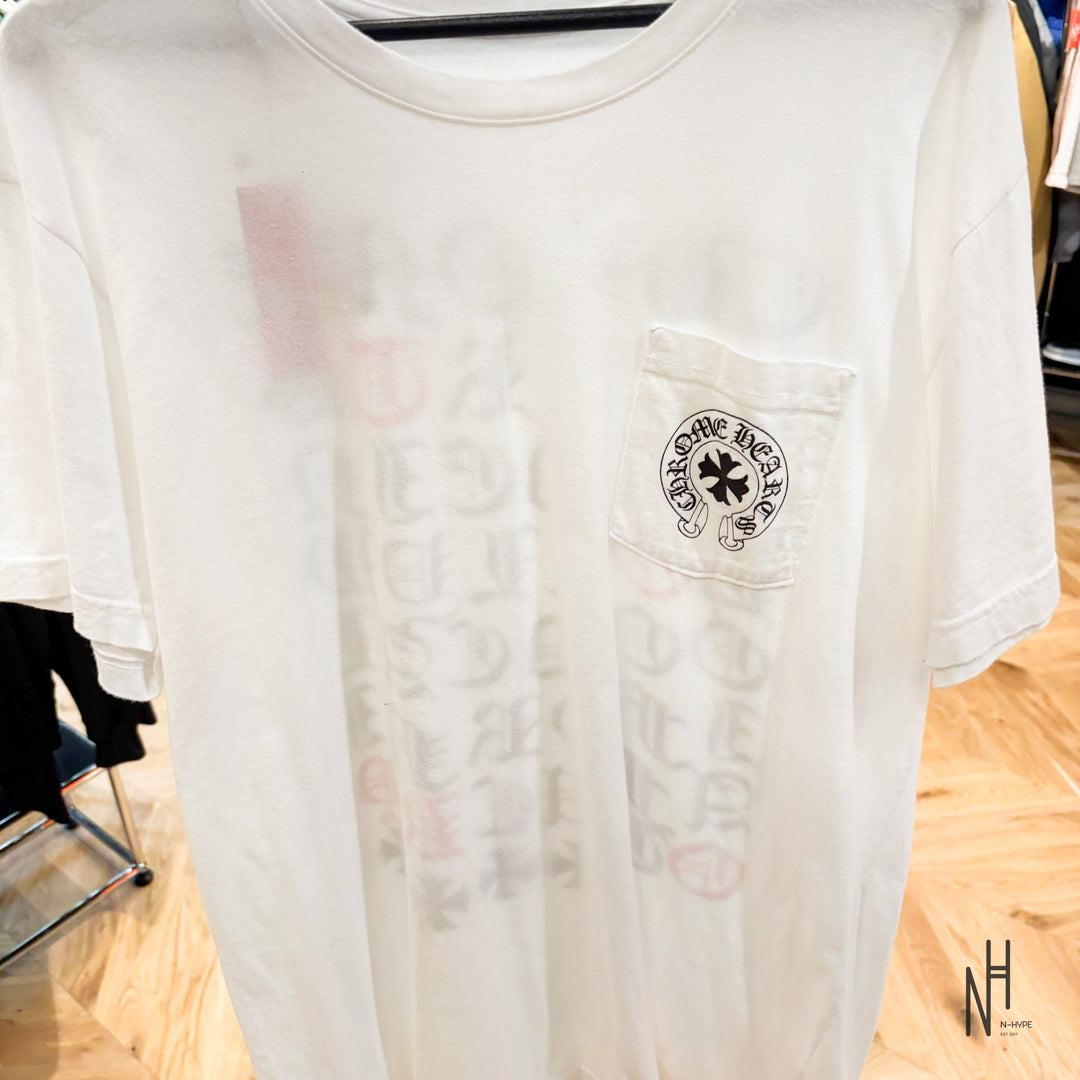 Chrome Hearts Tokyo Exclusive Eye Chart Pocket Tee biała koszulka męska N-Hype.