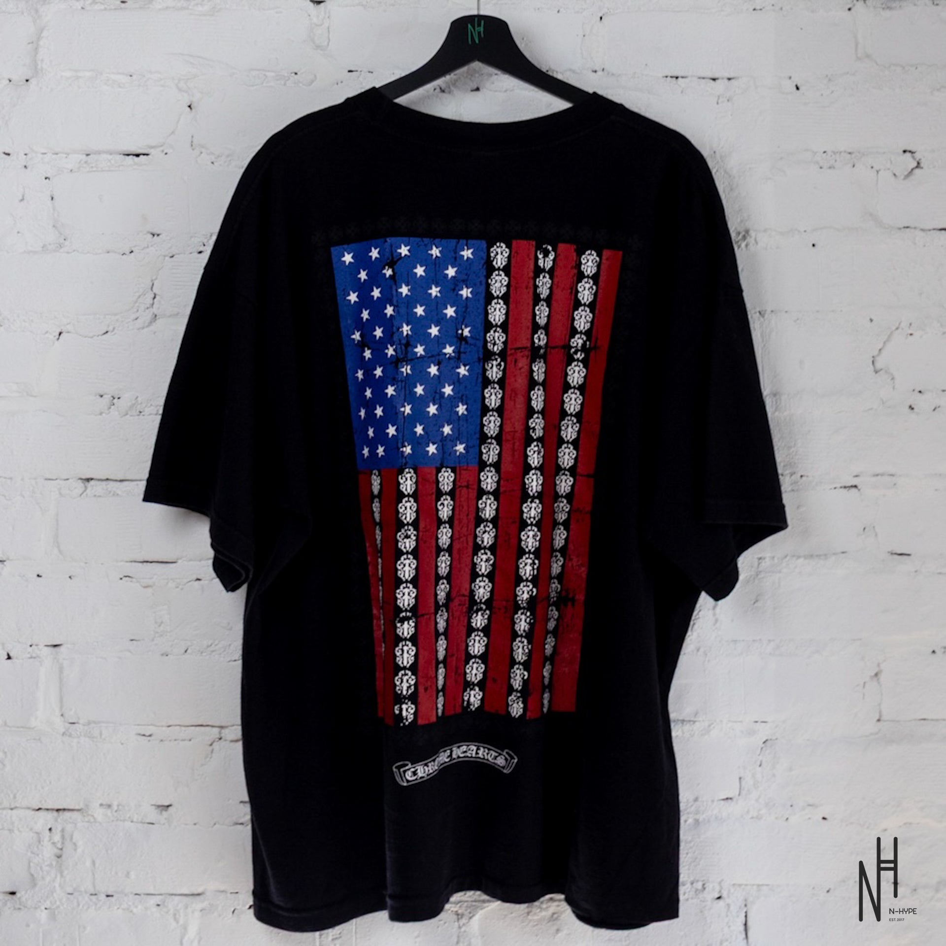 Chrome Hearts USA Flag Pocket Black Tee | N-Hype