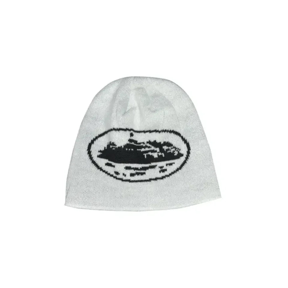 Corteiz Alcatraz Beanie White czapka męska marki N-Hype