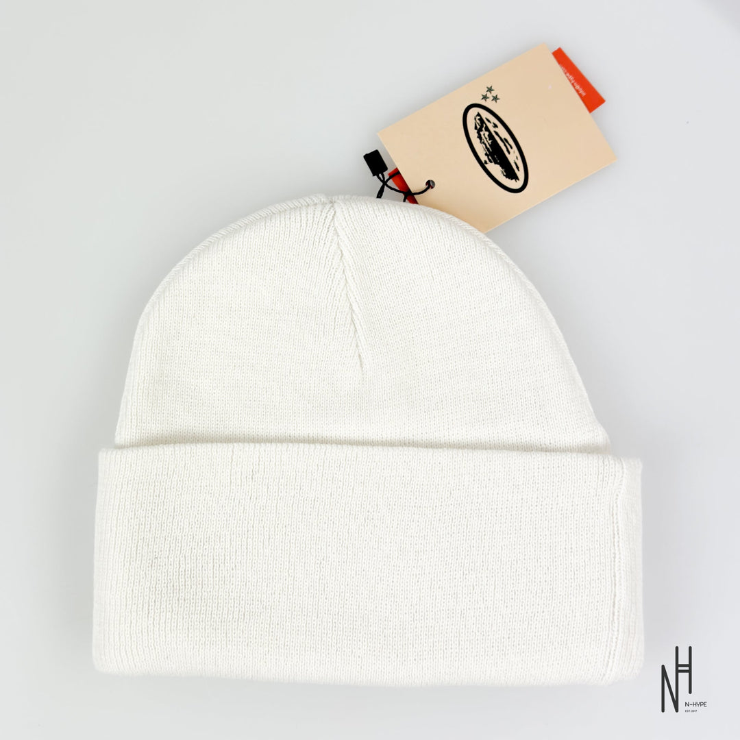 Corteiz Allstarz Folded Beanie biały marki N-Hype