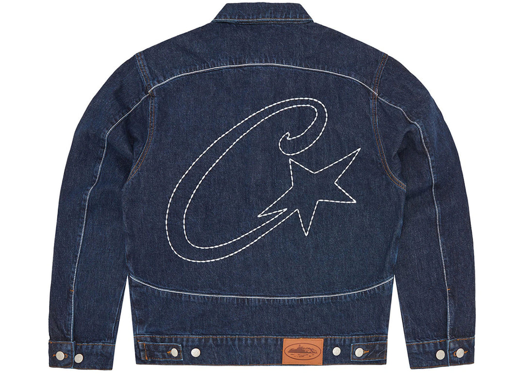 Corteiz C-Star Stitch-Down Denim Jacket Dark Wash N-Hype męska.