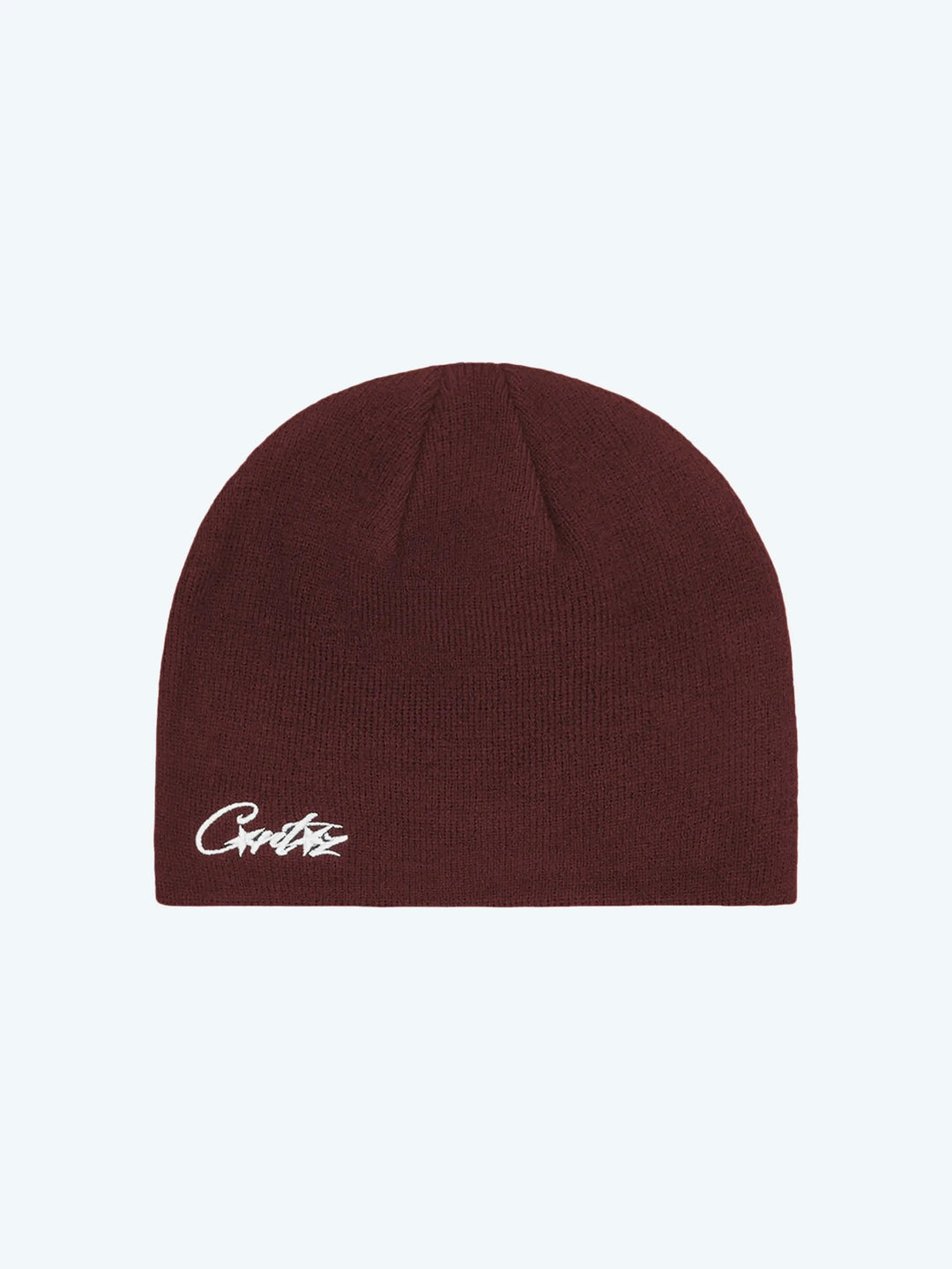 Corteiz Micro Allstarz Skully Brown beanie hat N-Hype.