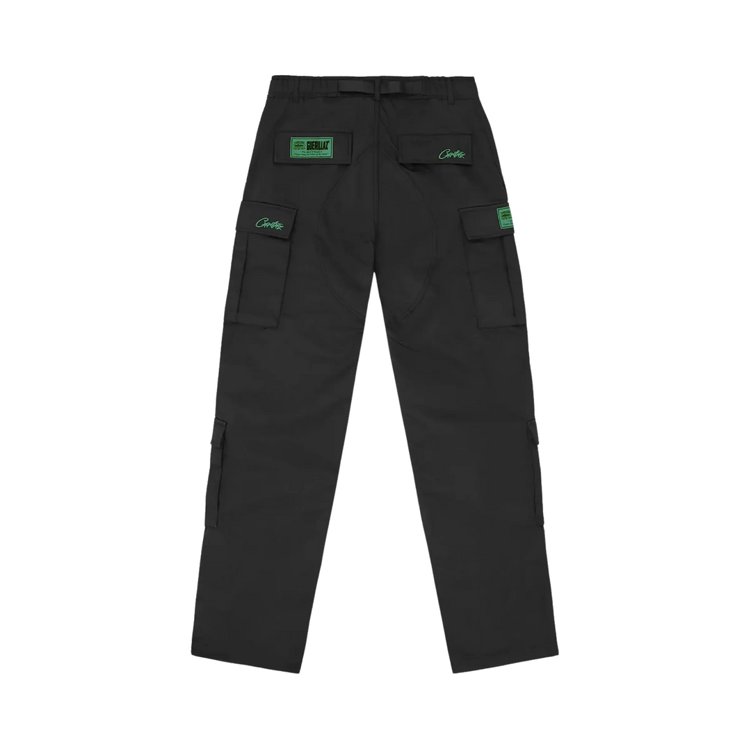 Corteiz Mula Guerillaz Cargos Black/Green spodnie męskie N-Hype