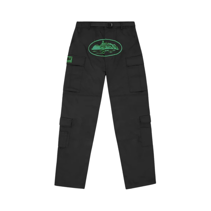 Corteiz Mula Guerillaz Cargos Black/Green spodnie męskie N-Hype