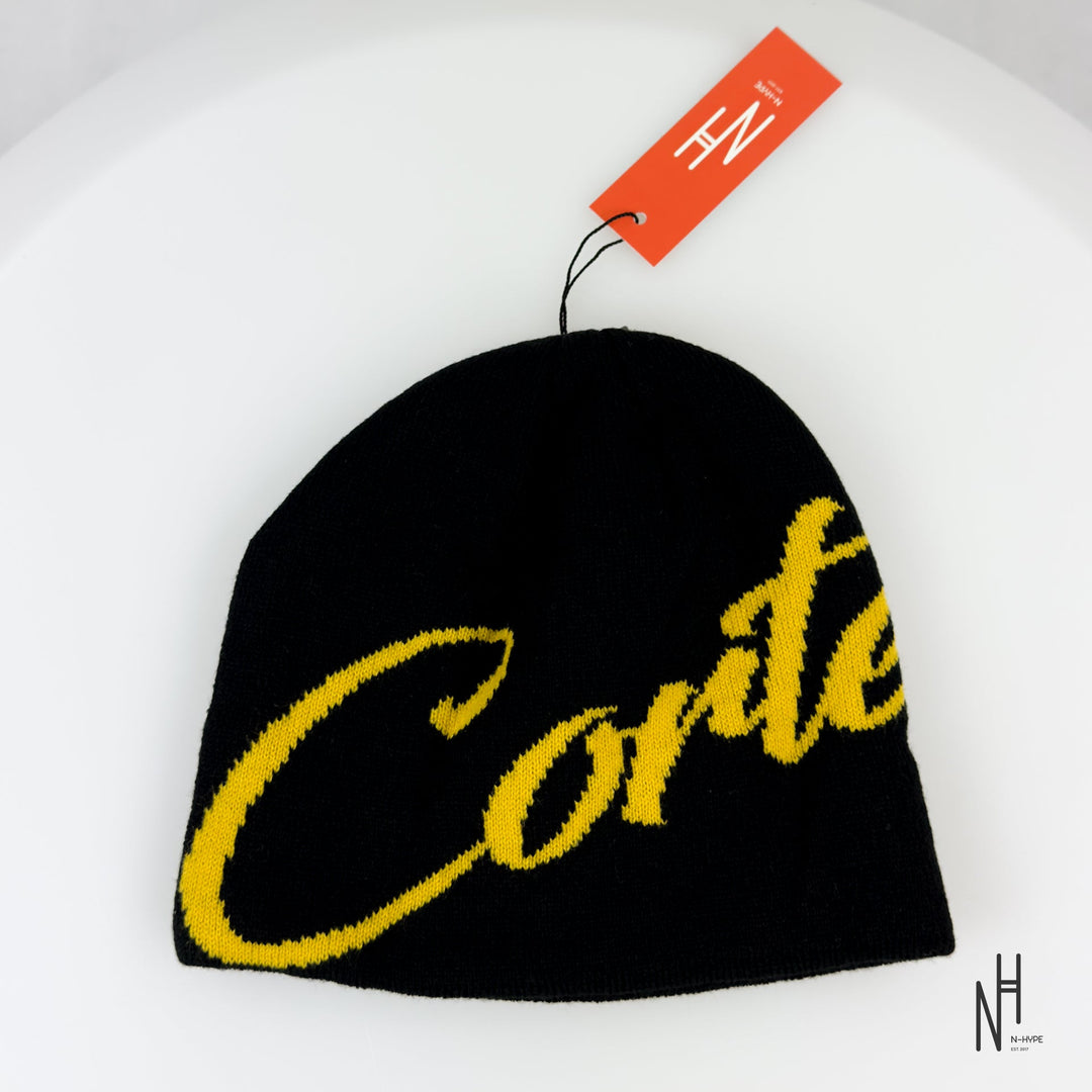 Corteiz OG Strike Beanie czarno-żółty N-Hype.