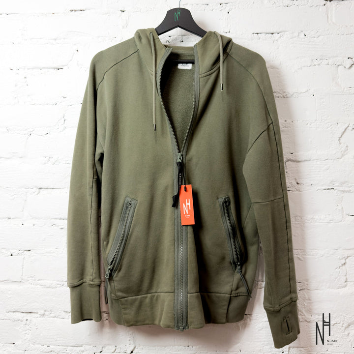 C.P. Company ZIP-HOODIE Green N-Hype bluza z zamkiem zielona