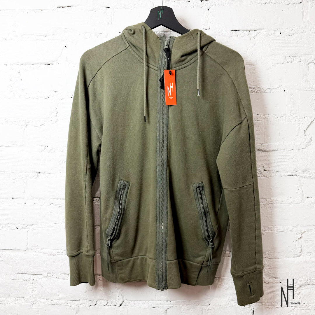 C.P. Company ZIP-HOODIE Green N-Hype streetwear hoodie green sweatshirt with zipper.