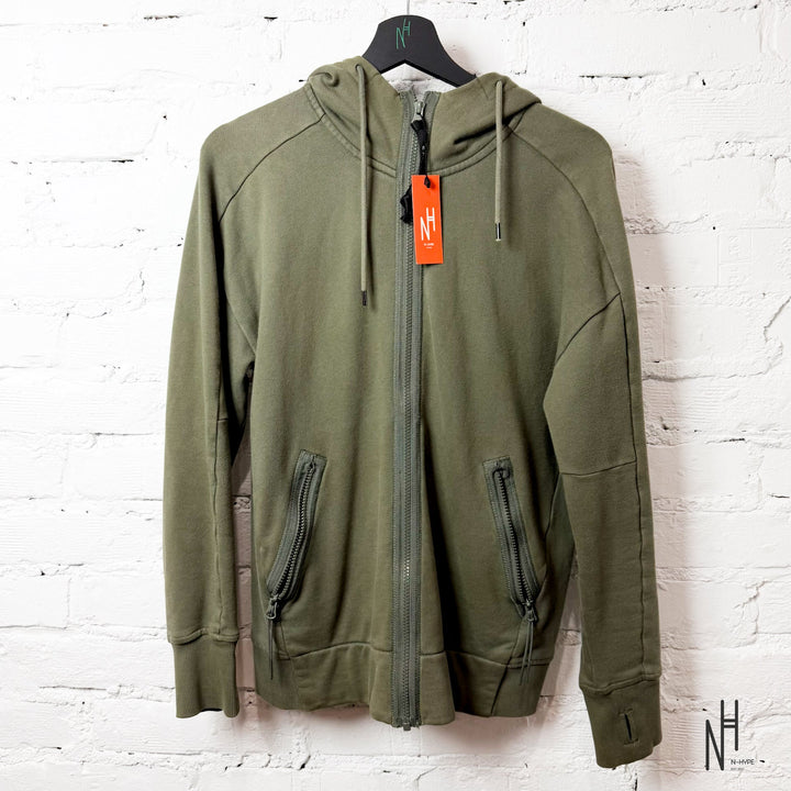 C.P. Company ZIP-HOODIE Green N-Hype streetwear hoodie green sweatshirt with zipper.