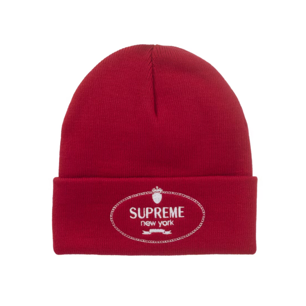 Supreme Crest Beanie Red | N-Hype Supreme Crest Beanie Red | N-Hype