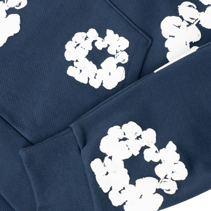 Denim Tears Cotton Wreath Sweatshirt Navy N-Hype męska koszulka jeansowa.