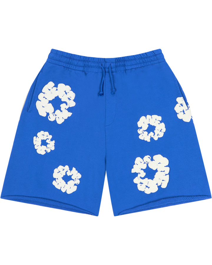 Denim Tears Cotton Wreath Sweatshorts Blue N-Hype streetwear shorts.