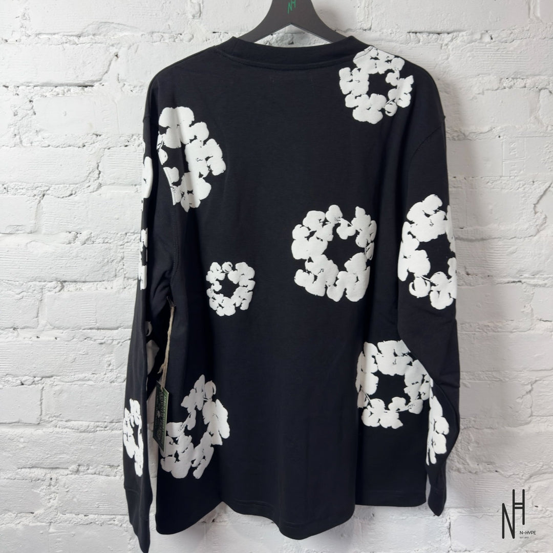 Denim Tears Long Sleeve Cotton Wreath koszulka czarna N-Hype