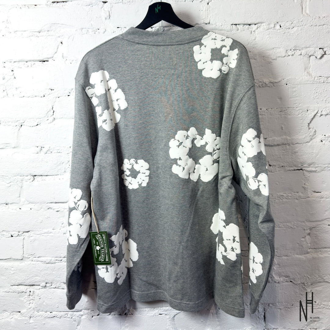 Denim Tears Long Sleeve Cotton Wreath T-shirt Szary N-Hype