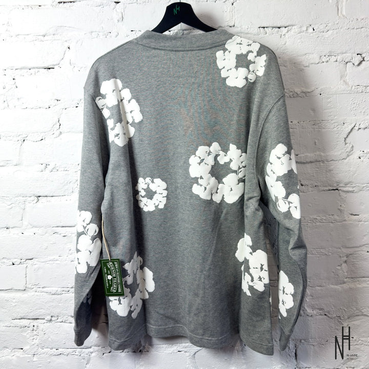 Denim Tears Long Sleeve Cotton Wreath T-shirt Szary N-Hype
