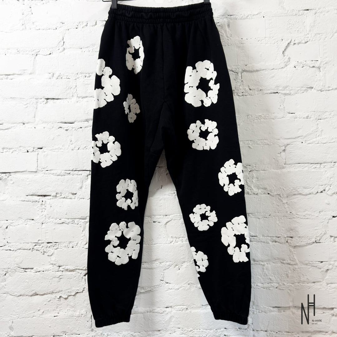 Denim Tears The Cotton Wreath Sweatpants Black N-Hype streetwear.