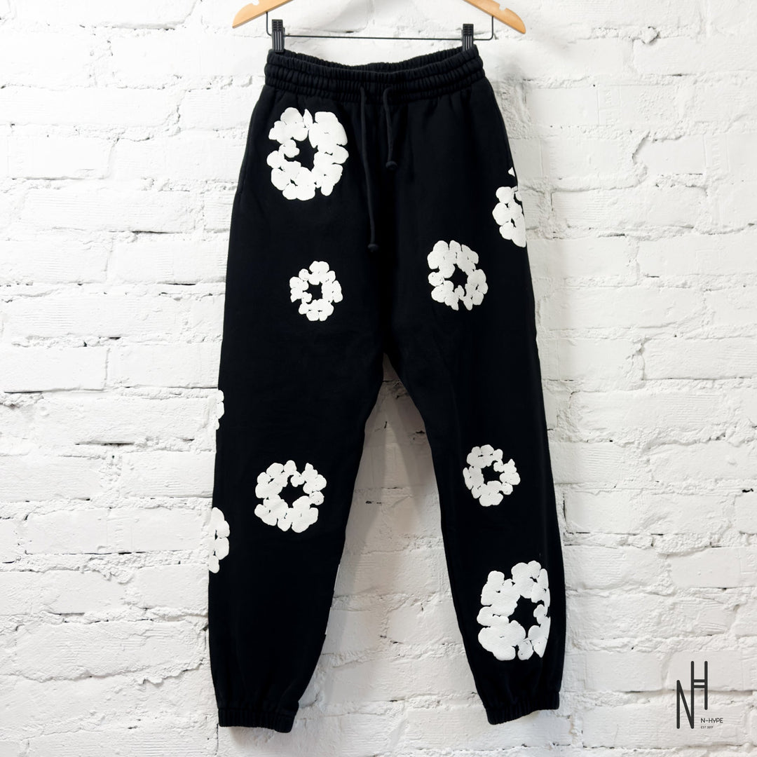 Denim Tears The Cotton Wreath Sweatpants Black N-Hype streetwear pants