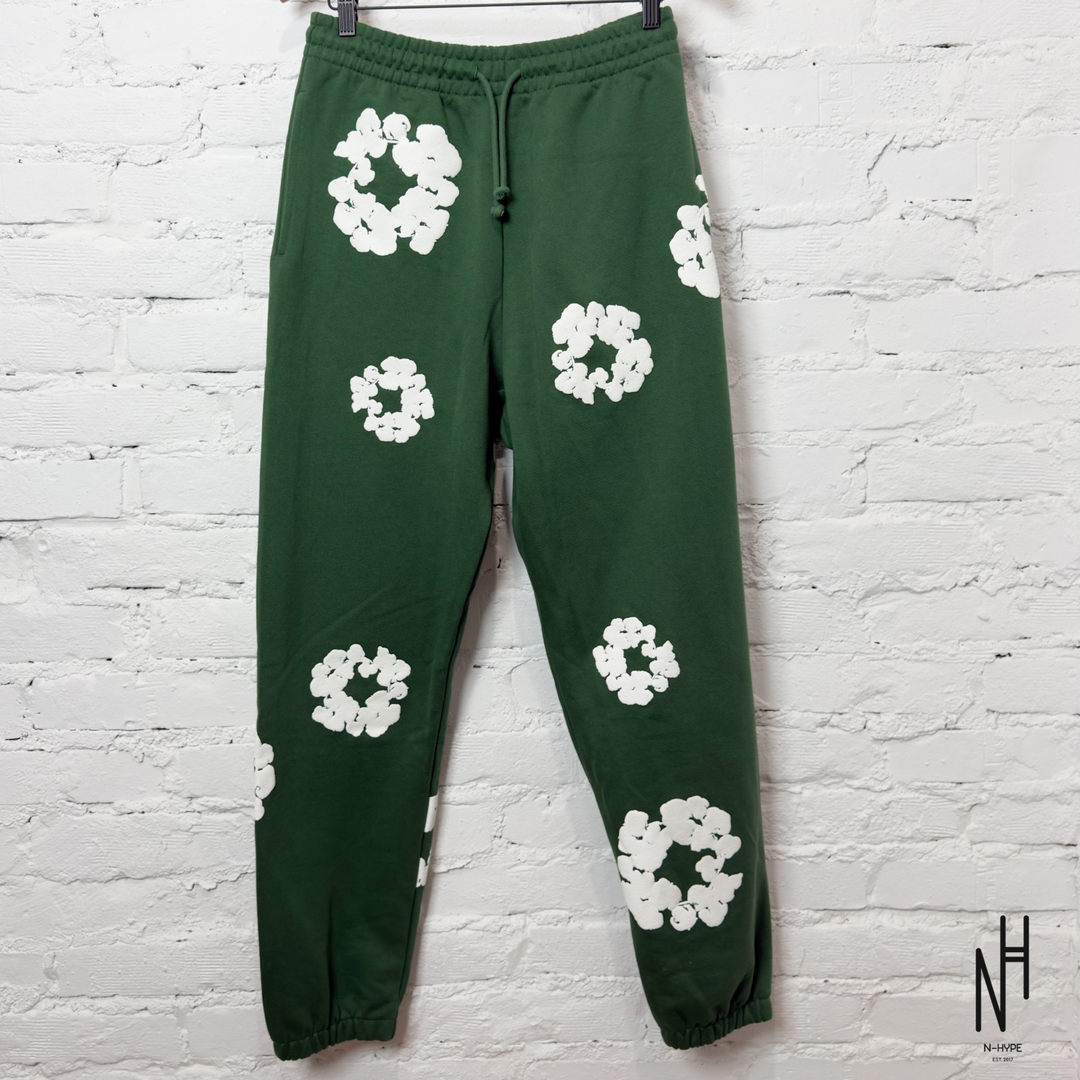 Denim Tears The Cotton Wreath Sweatpants Green N-Hype streetwear jogging pants.