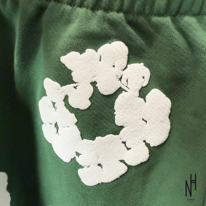 Denim Tears The Cotton Wreath Sweatpants Green N-Hype streetwear fashion sweatpants.