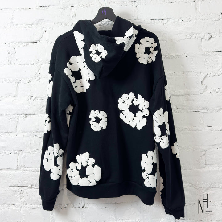 Denim Tears The Cotton Wreath Sweatshirt Black Used N-Hype fashion hoodie.