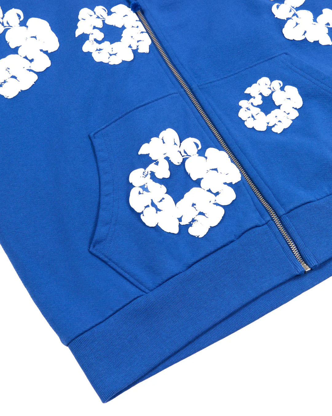 Denim Tears The Cotton Wreath Zip Hoodie Royal Blue N-Hype streetwear sweatshirt.