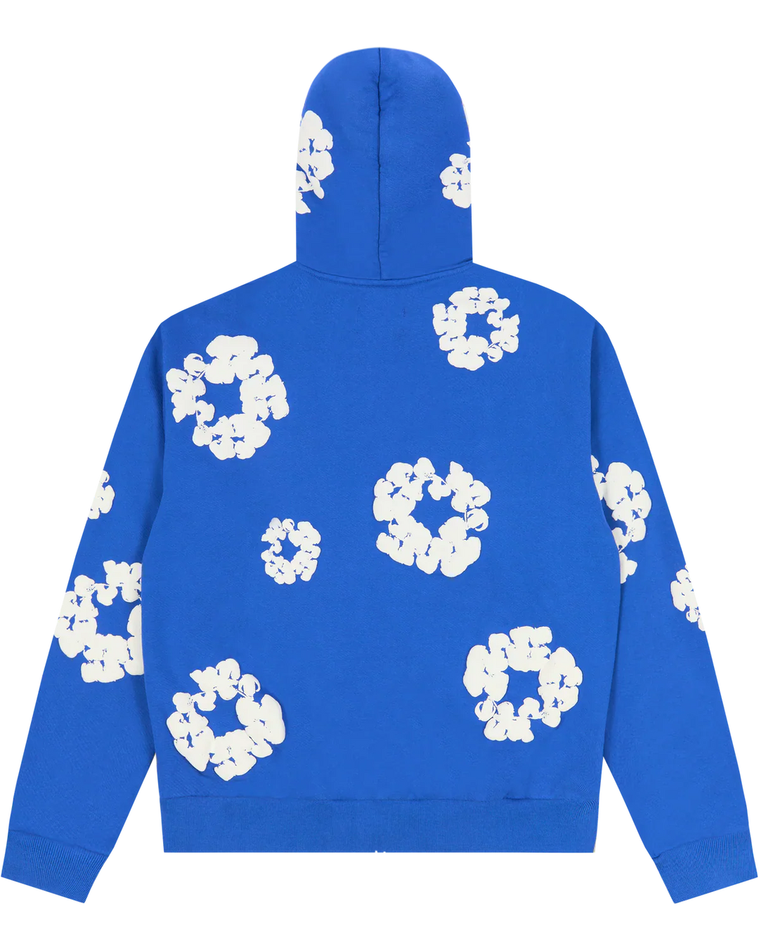 Denim Tears The Cotton Wreath Zip Hoodie Royal Blue N-Hype streetwear sweatshirt.