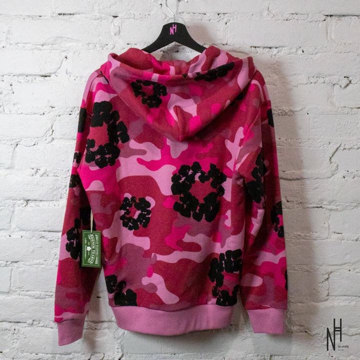 Denim Tears The Cotton Wreath Zip Sweatshirt różowy kamo N-Hype.