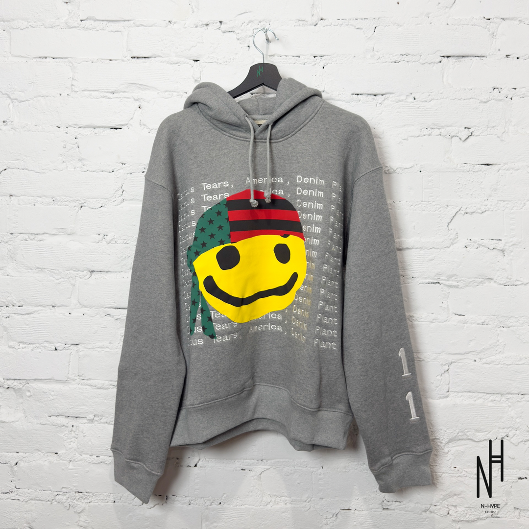 Denim Tears x CPFM Cactus Tears Hoodie Grey N-Hype streetwear trendy sweatshirt.