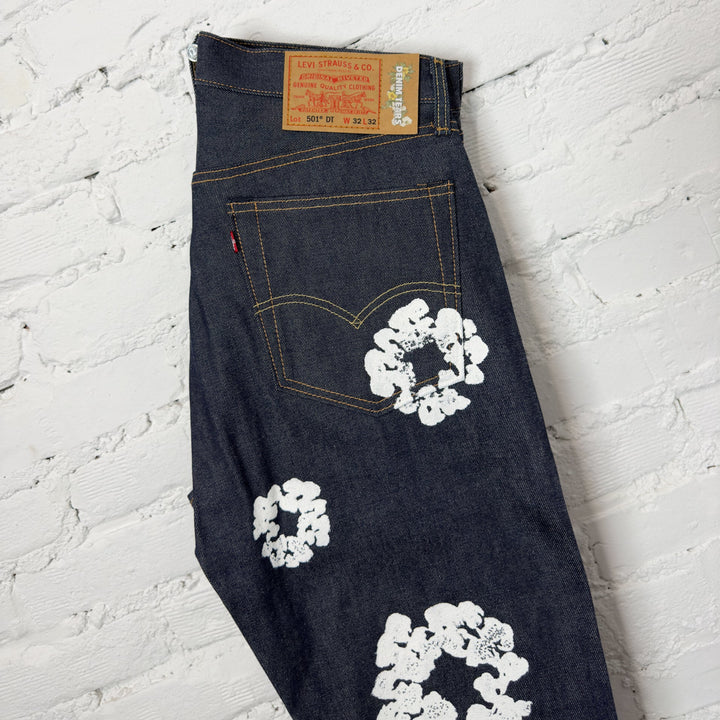 Denim Tears x Levi’s Cotton Wreath Jean Dark Wash jeansy męskie N-Hype.