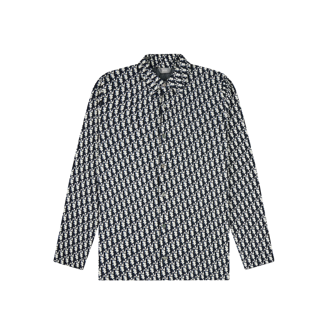 Dior Oblique Overshirt Navy Blue Cotton męska koszula N-Hype.