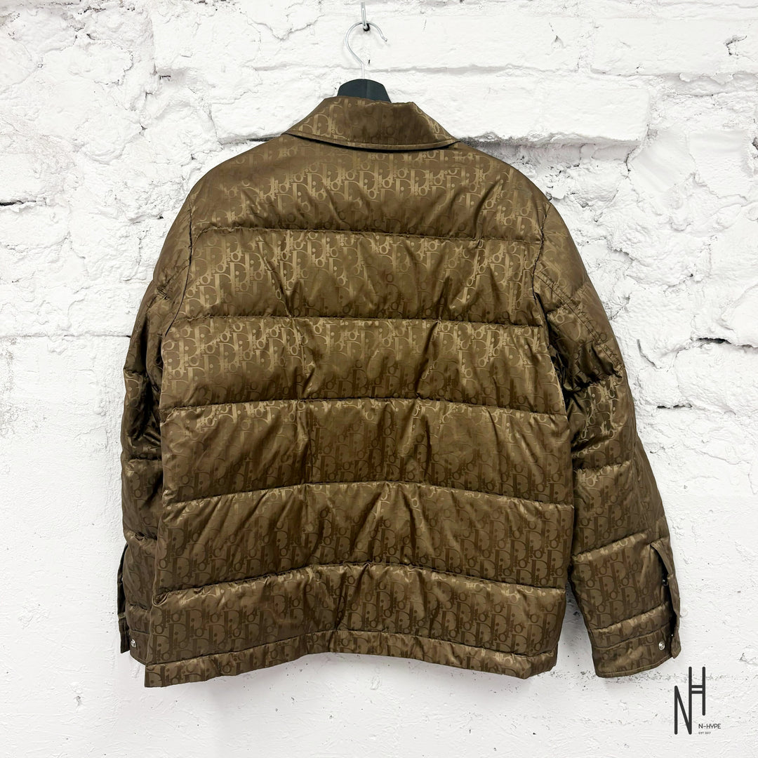 Dior Oblique Quilted Jacket Brown tył kurtki