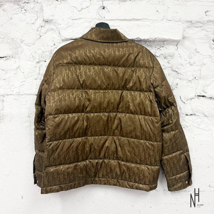 Dior Oblique Quilted Jacket Brown tył kurtki