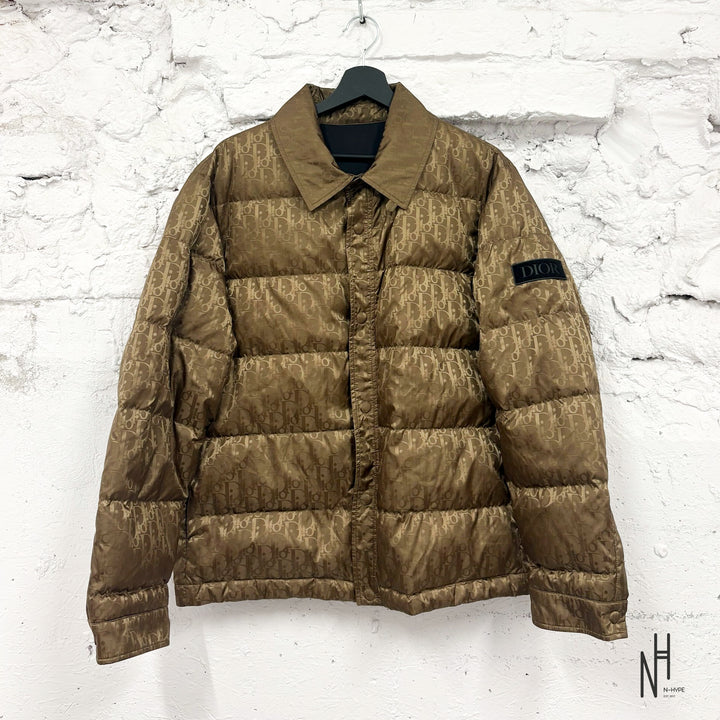 Dior Oblique pikowana kurtka męska brązowa