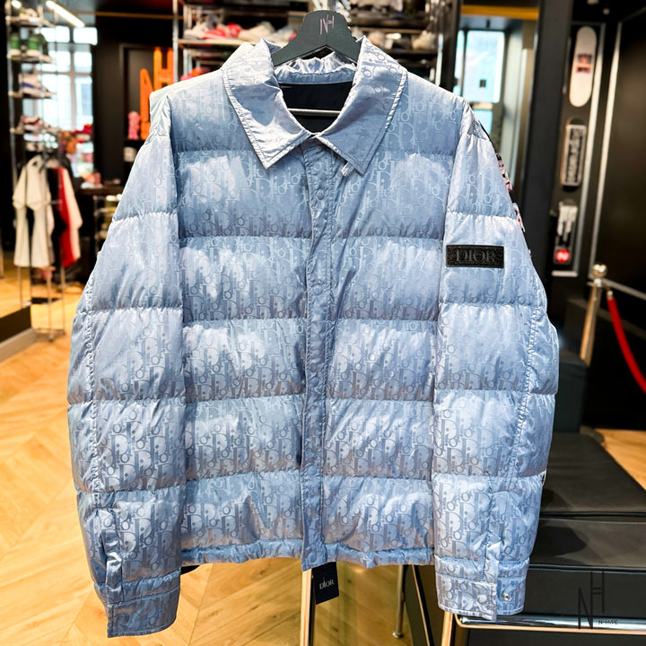 DIOR Oblique Quilted Jacket Light Blue męska kurtka N-Hype