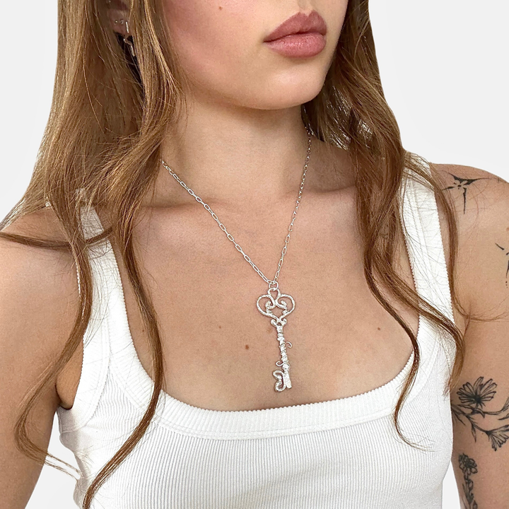 Dwa Głosy Immense Key Necklace srebrny naszyjnik męski N-Hype